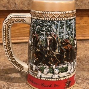 1987 Budweiser Vintage Holiday Stein "C" Seriers Collection